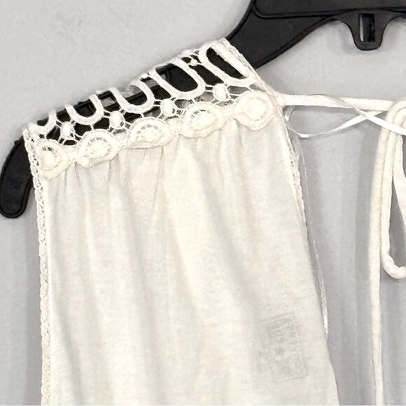 Converse | Women’s White Sleeveless Elastic Waist Swim Coverup Dress - Picture 15 of 16